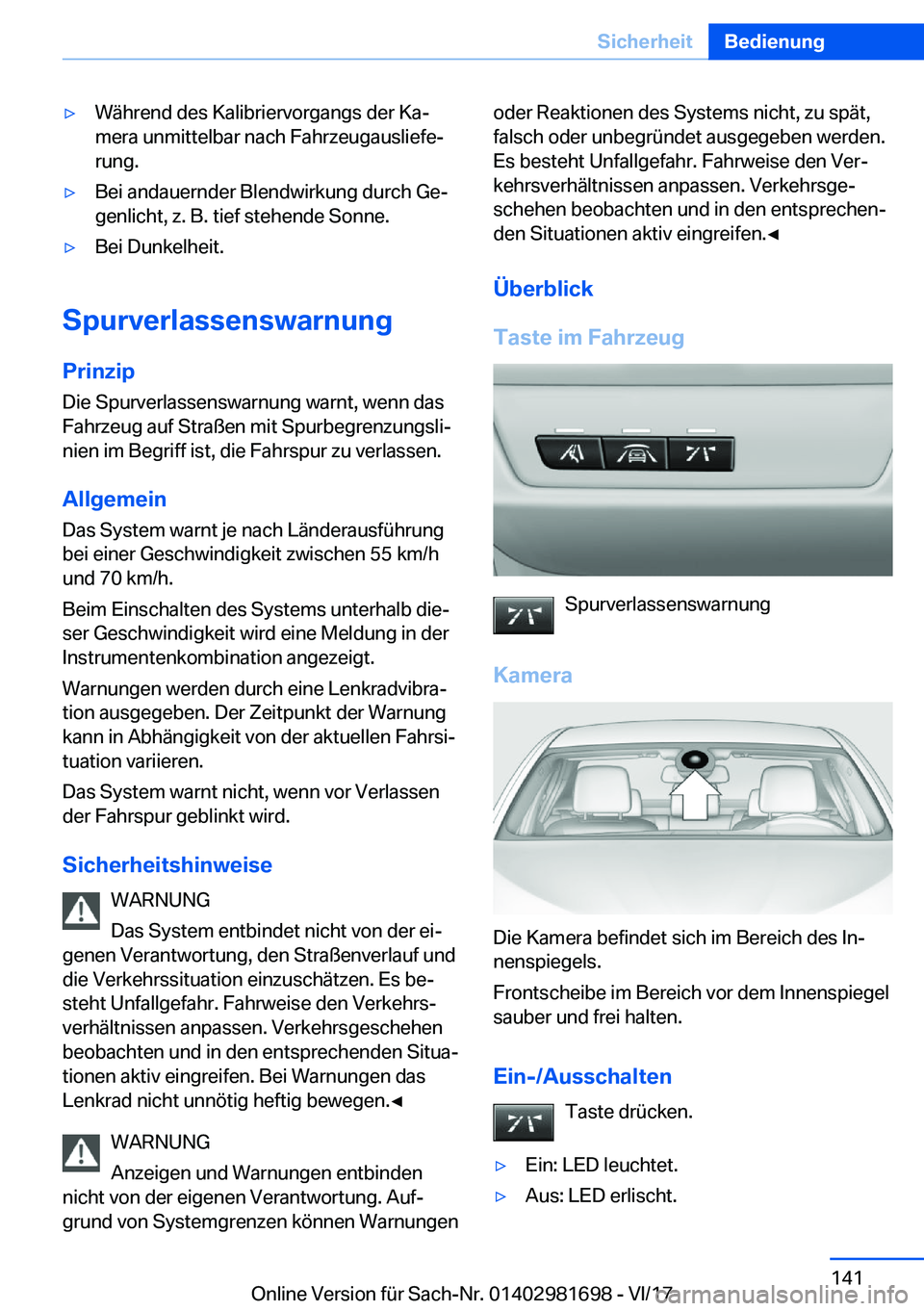 BMW M4 2018  Betriebsanleitungen (in German) 'y�W�