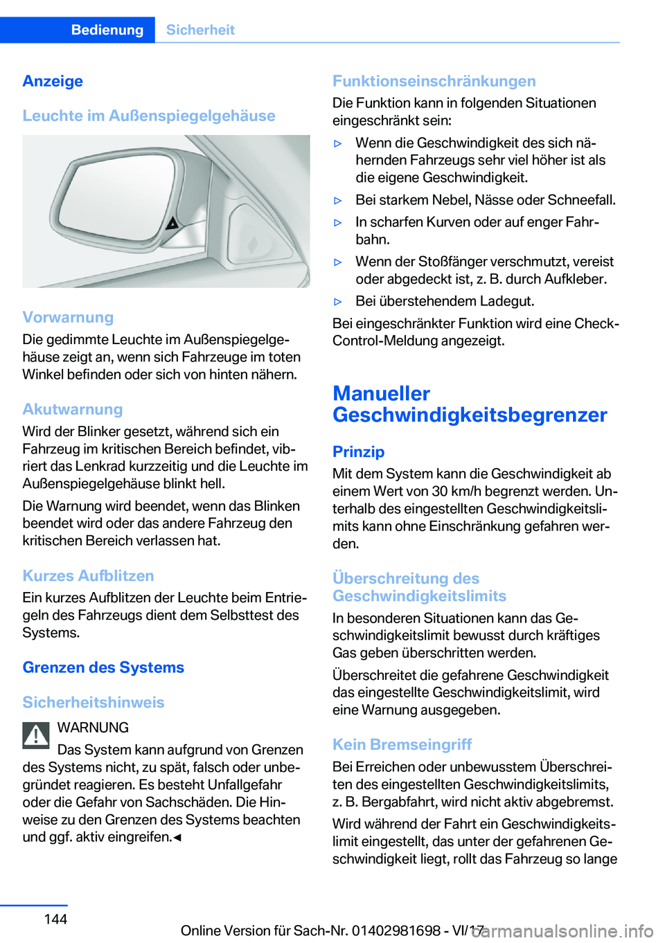 BMW M4 2018  Betriebsanleitungen (in German) �A�n�z�e�i�g�e
�L�e�u�c�h�t�e��i�m��A�u�