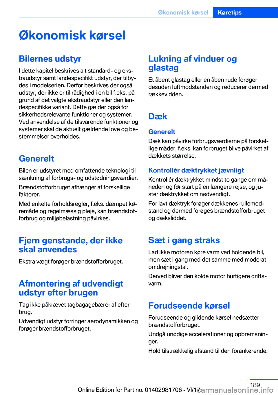 BMW M4 2018  InstruktionsbØger (in Danish) �