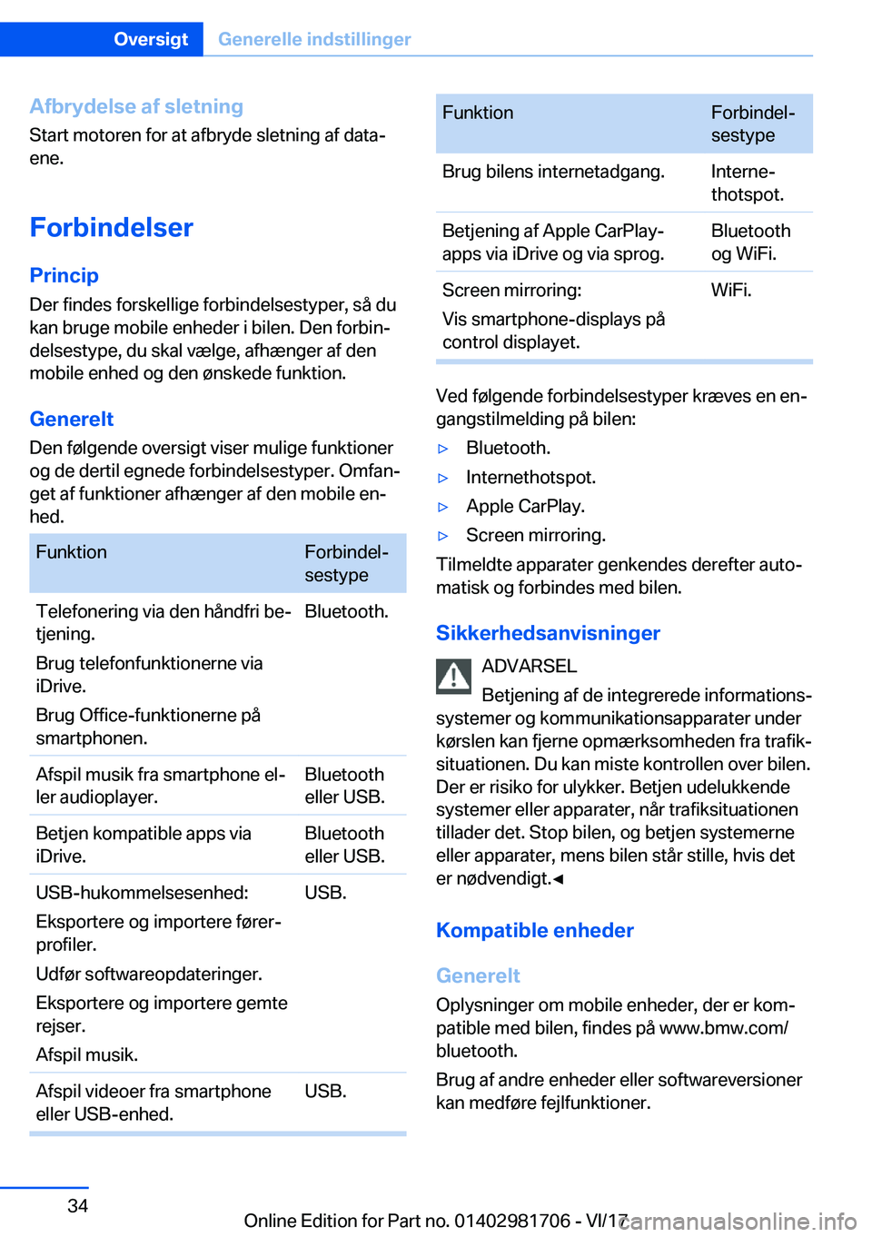 BMW M4 2018  InstruktionsbØger (in Danish) �A�f�b�r�y�d�e�l�s�e��a�f��s�l�e�t�n�i�n�g
�S�t�a�r�t� �m�o�t�o�r�e�n� �f�o�r� �a�t� �a�f�b�r�y�d�e� �s�l�e�t�n�i�n�g� �a�f� �d�a�t�aj
�e�n�e�.
�F�o�r�b�i�n�d�e�l�s�e�r
�P�r�i�n�c�i�p �D�e�r� �f�i�