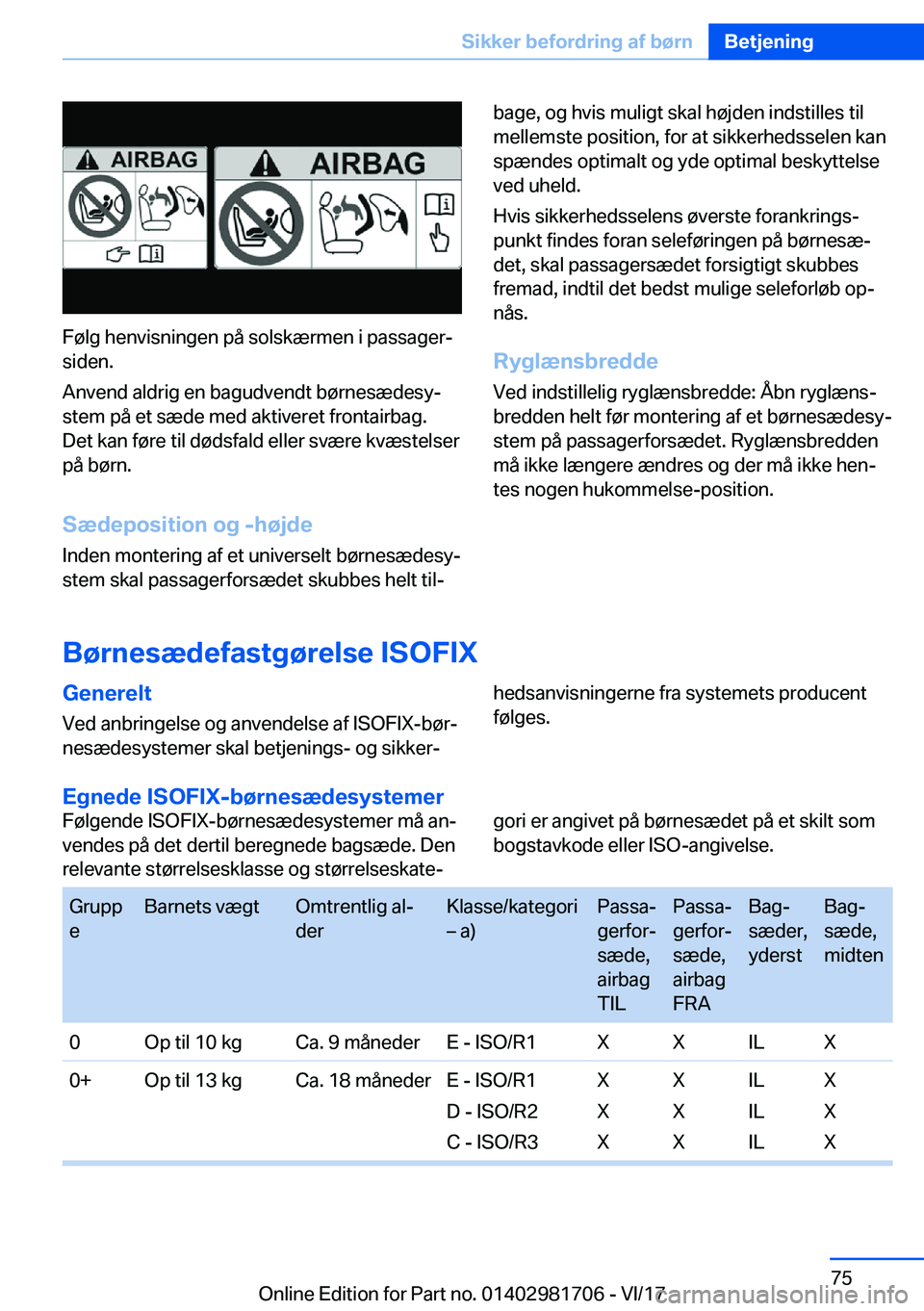 BMW M4 2018  InstruktionsbØger (in Danish) �F�
