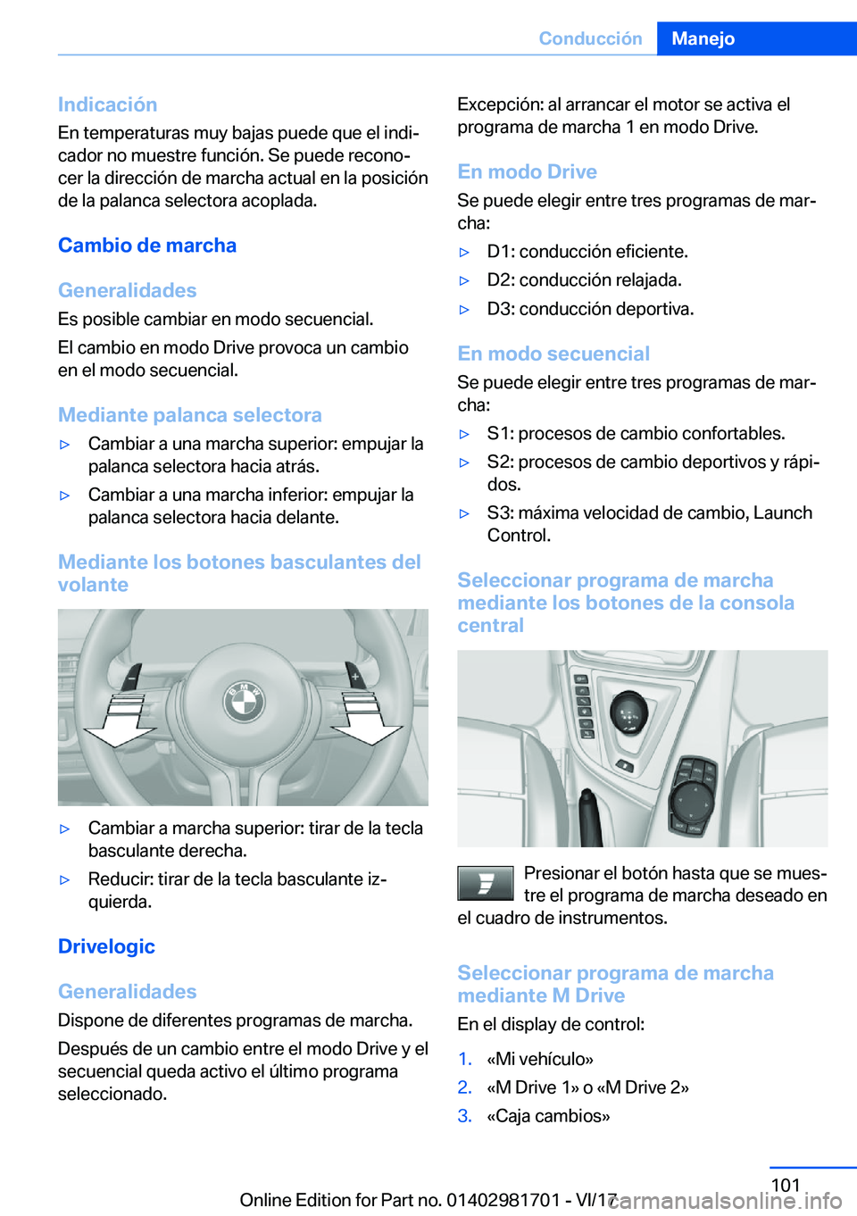 BMW M4 2018  Manuales de Empleo (in Spanish) �I�n�d�i�c�a�c�i�
