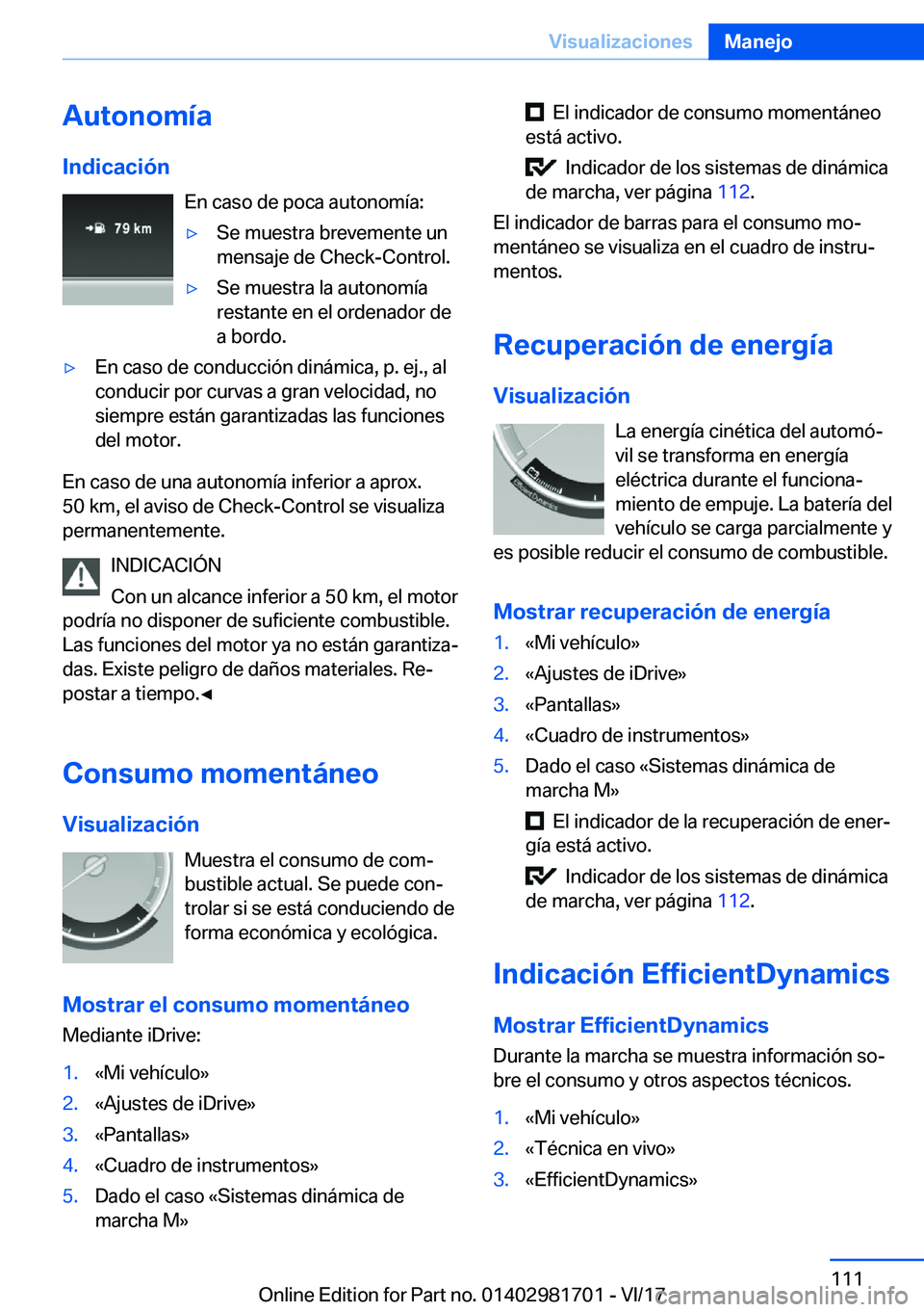 BMW M4 2018  Manuales de Empleo (in Spanish) �A�u�t�o�n�o�m�