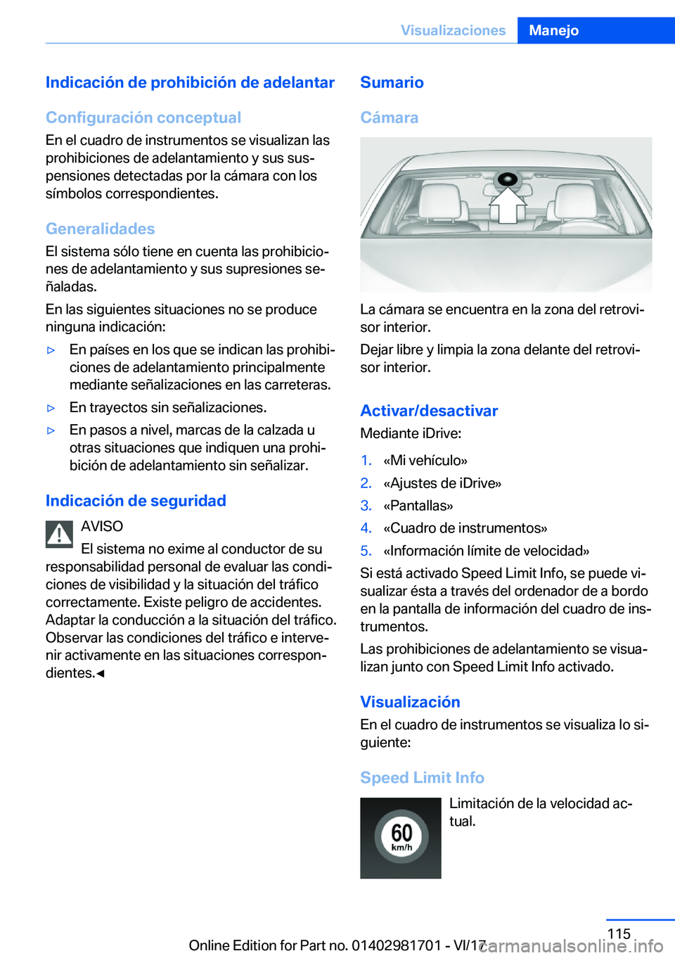 BMW M4 2018  Manuales de Empleo (in Spanish) �I�n�d�i�c�a�c�i�