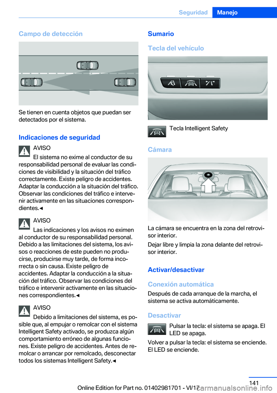BMW M4 2018  Manuales de Empleo (in Spanish) �C�a�m�p�o��d�e��d�e�t�e�c�c�i�