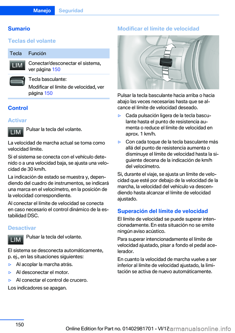 BMW M4 2018  Manuales de Empleo (in Spanish) �S�u�m�a�r�i�o
�T�e�c�l�a�s��d�e�l��v�o�l�a�n�t�e�T�e�c�l�a�F�u�n�c�i�