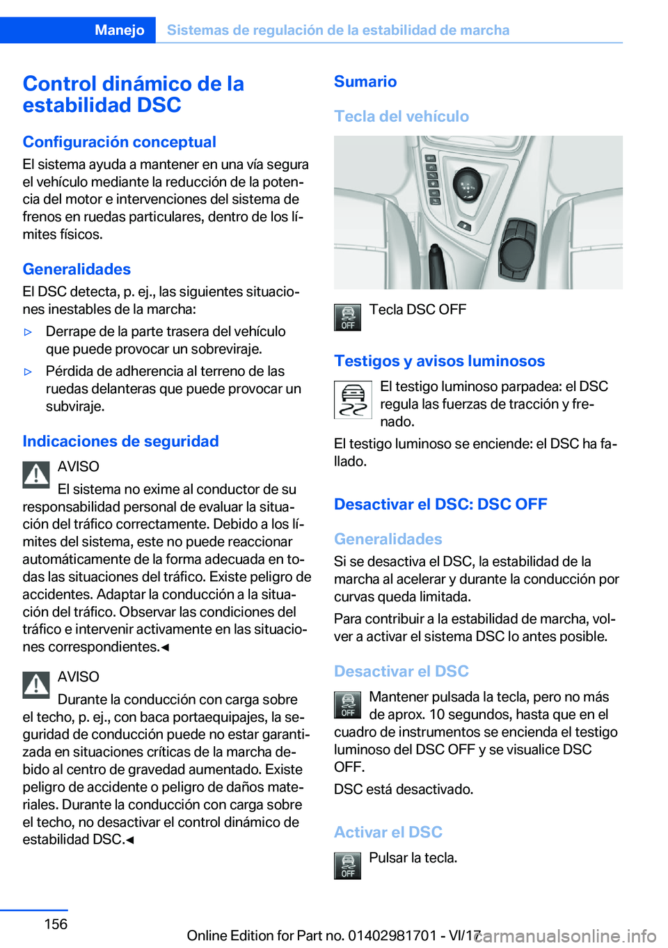 BMW M4 2018  Manuales de Empleo (in Spanish) �C�o�n�t�r�o�l��d�i�n�