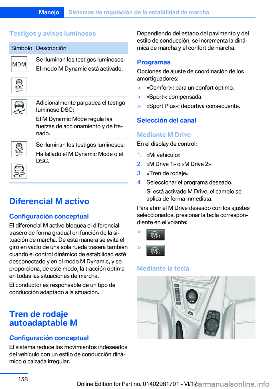 BMW M4 2018  Manuales de Empleo (in Spanish) �T�e�s�t�i�g�o�s��y��a�v�i�s�o�s��l�u�m�i�n�o�s�o�s�S�