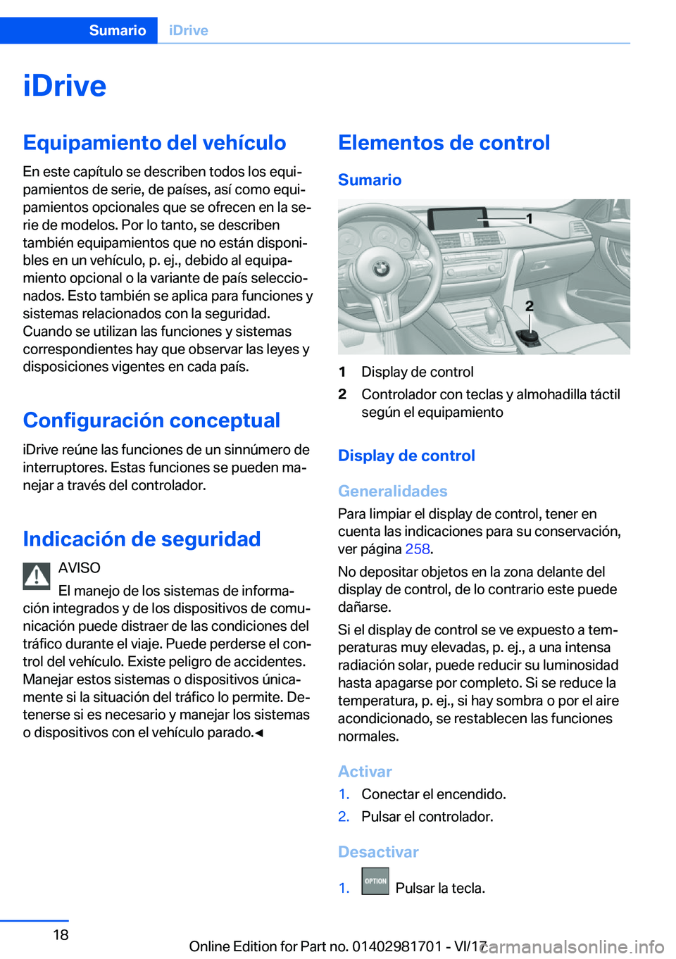 BMW M4 2018  Manuales de Empleo (in Spanish) �i�D�r�i�v�e�E�q�u�i�p�a�m�i�e�n�t�o��d�e�l��v�e�h�