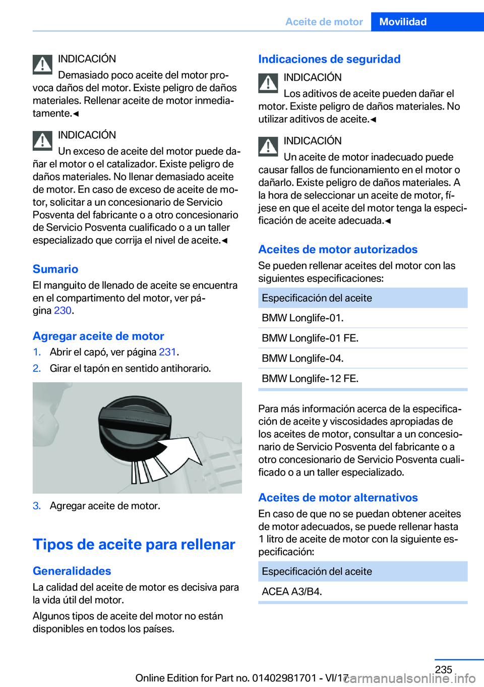 BMW M4 2018  Manuales de Empleo (in Spanish) �I�N�D�I�C�A�C�I�