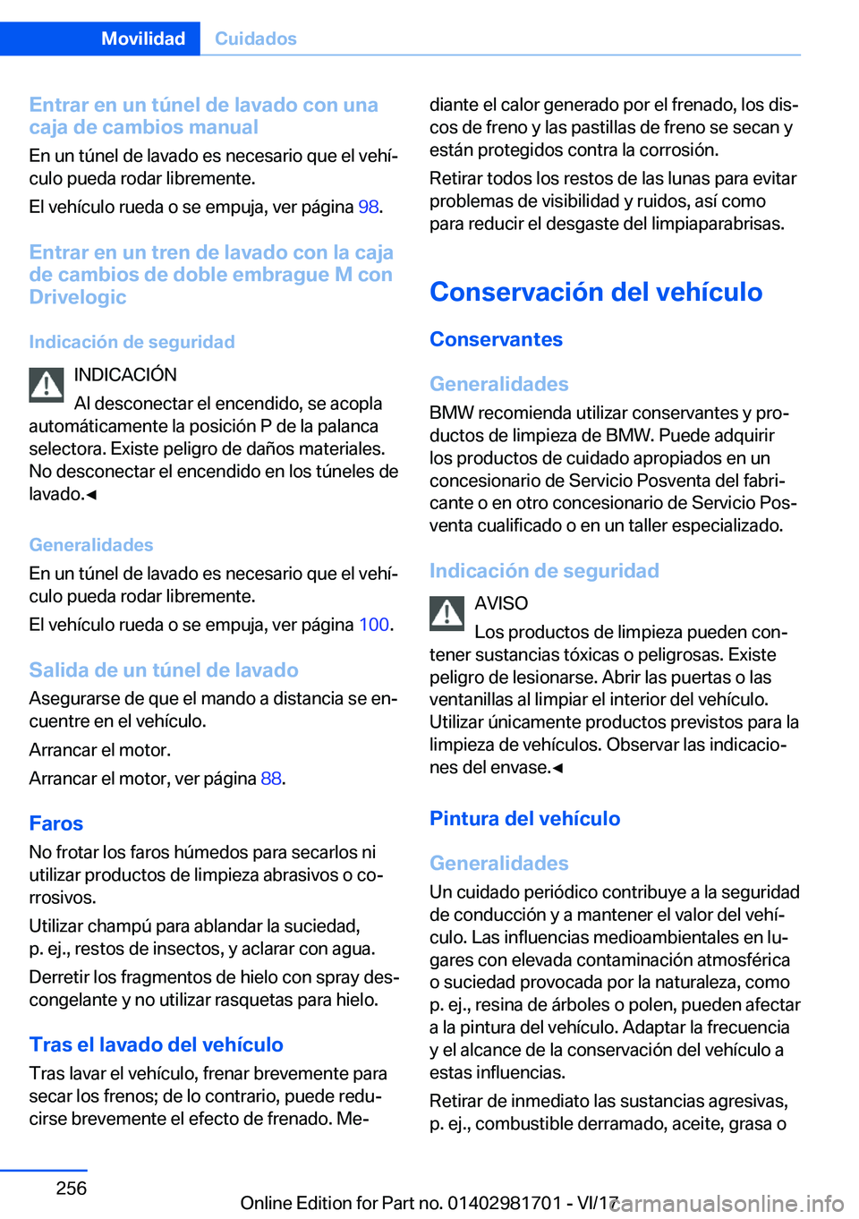 BMW M4 2018  Manuales de Empleo (in Spanish) �E�n�t�r�a�r��e�n��u�n��t�