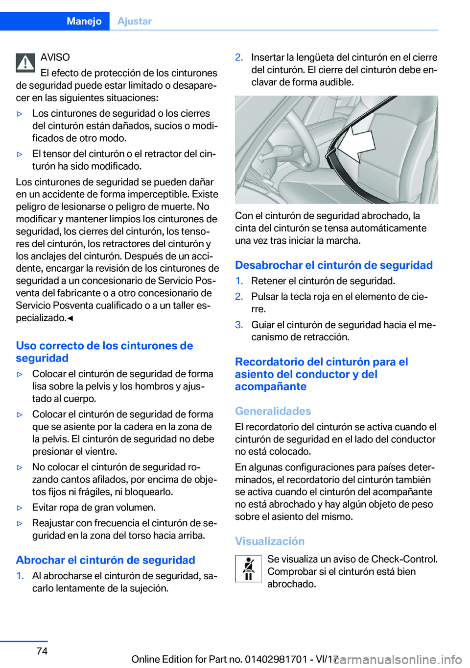 BMW M4 2018  Manuales de Empleo (in Spanish) �A�V�I�S�O
�E�l� �e�f�e�c�t�o� �d�e� �p�r�o�t�e�c�c�i�