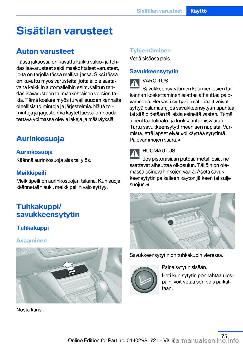 BMW M4 2018  Omistajan Käsikirja (in Finnish) �S�i�s�