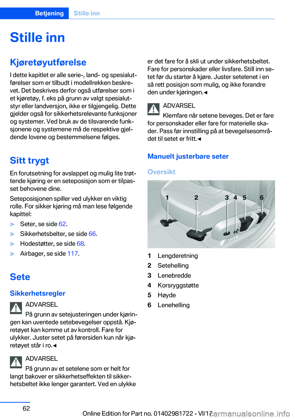 BMW M4 2018  InstruksjonsbØker (in Norwegian) �S�t�i�l�l�e��i�n�n�K�j�
