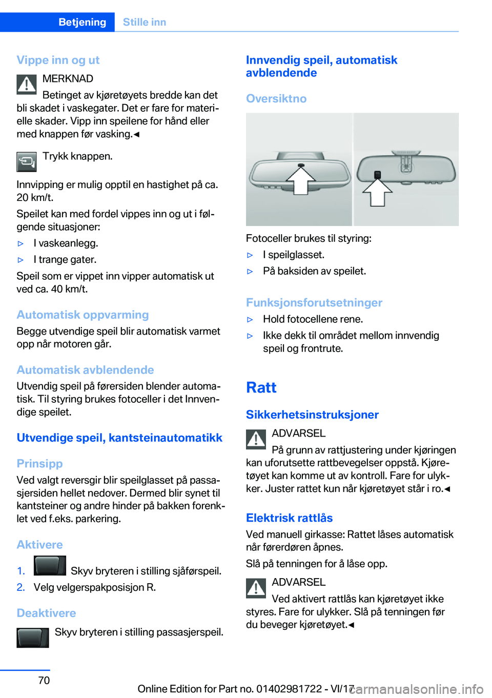 BMW M4 2018  InstruksjonsbØker (in Norwegian) �V�i�p�p�e��i�n�n��o�g��u�t�M�E�R�K�N�A�D
�B�e�t�i�n�g�e�t� �a�v� �k�j�