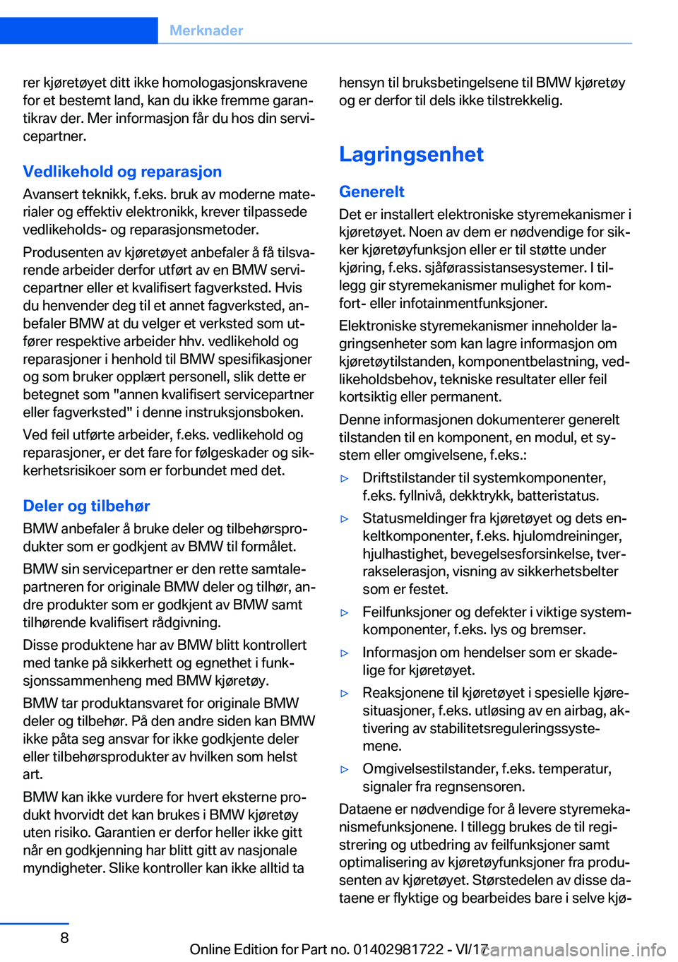 BMW M4 2018  InstruksjonsbØker (in Norwegian) �r�e�r� �k�j�