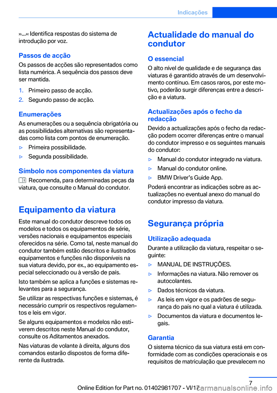 BMW M4 2018  Manual do condutor (in Portuguese) 