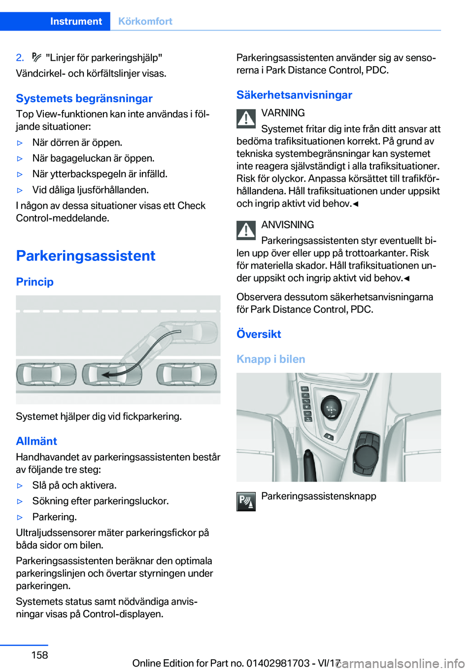 BMW M4 2018  InstruktionsbÖcker (in Swedish) �2�.� � �"�L�i�n�j�e�r� �f�