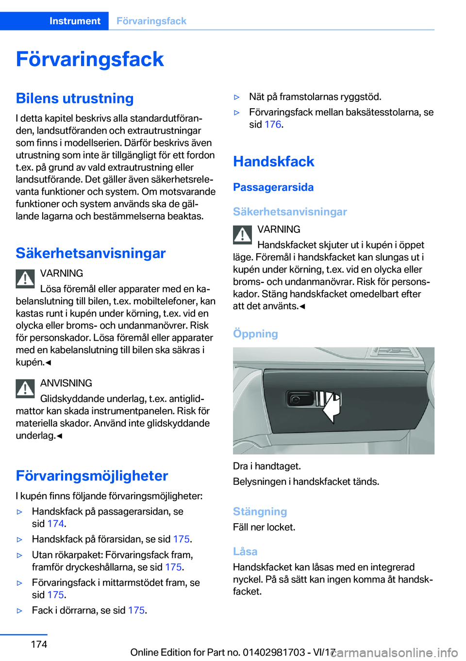 BMW M4 2018  InstruktionsbÖcker (in Swedish) �F�