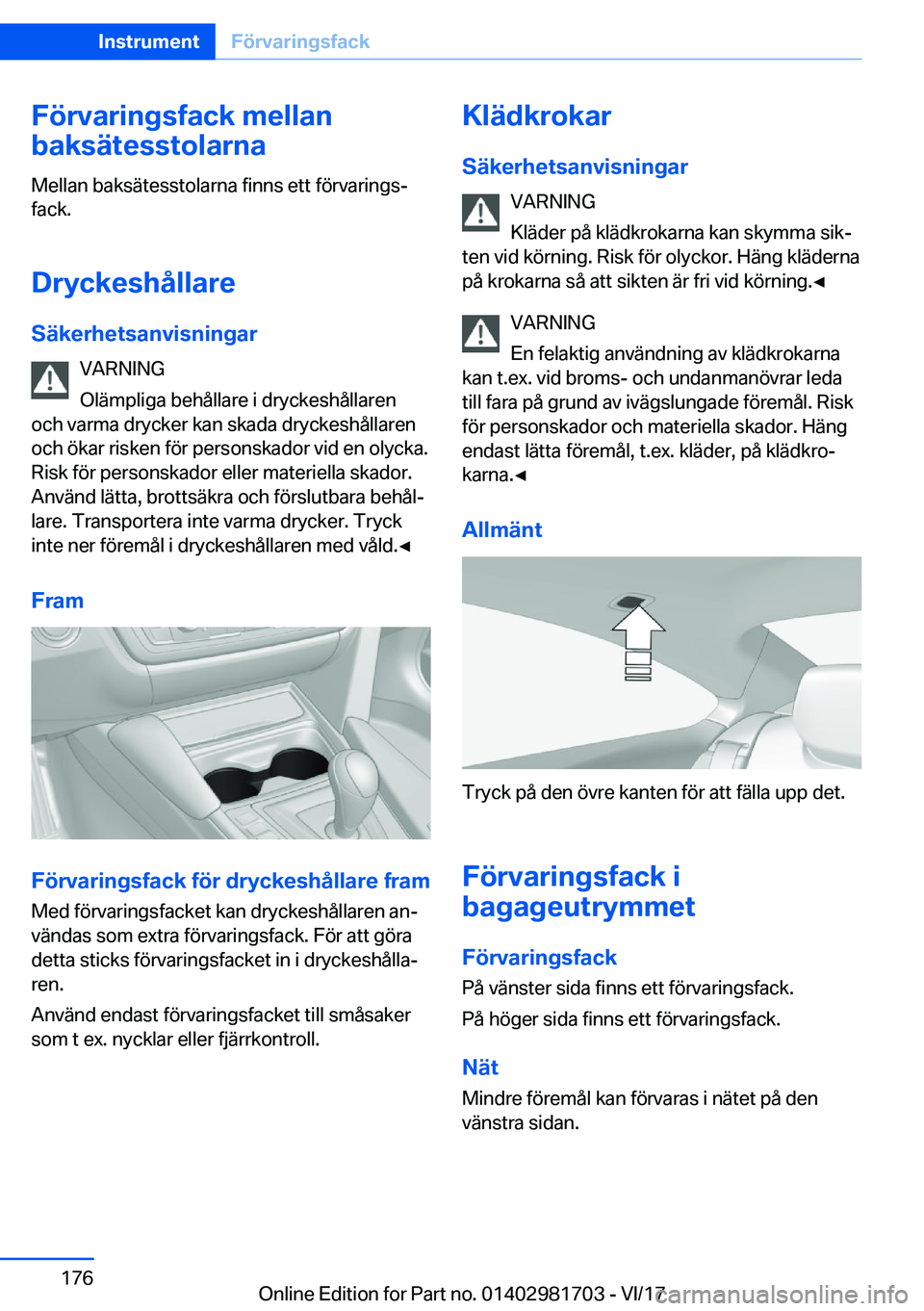 BMW M4 2018  InstruktionsbÖcker (in Swedish) �F�