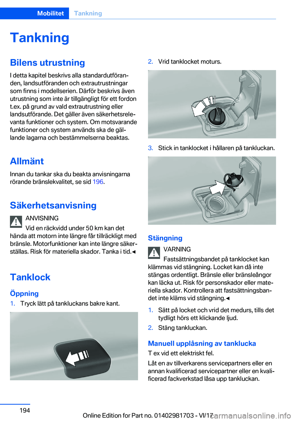 BMW M4 2018  InstruktionsbÖcker (in Swedish) �T�a�n�k�n�i�n�g�B�i�l�e�n�s��u�t�r�u�s�t�n�i�n�g�I� �d�e�t�t�a� �k�a�p�i�t�e�l� �b�e�s�k�r�i�v�s� �a�l�l�a� �s�t�a�n�d�a�r�d�u�t�f�
