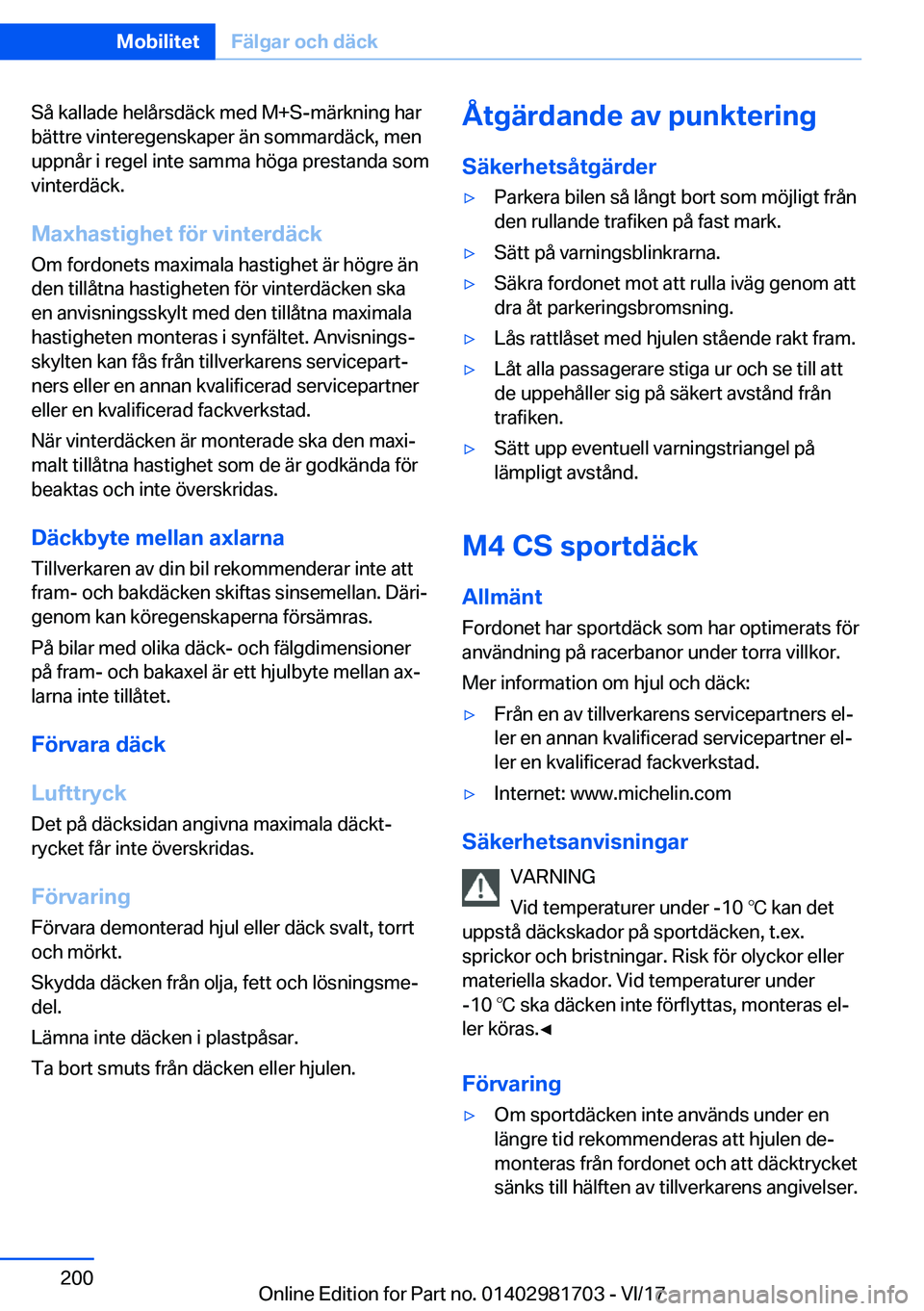 BMW M4 2018  InstruktionsbÖcker (in Swedish) �S�å� �k�a�l�l�a�d�e� �h�e�l�å�r�s�d�ä�c�k� �m�e�d� �M�+�S�-�m�ä�r�k�n�i�n�g� �h�a�r
�b�ä�t�t�r�e� �v�i�n�t�e�r�e�g�e�n�s�k�a�p�e�r� �ä�n� �s�o�m�m�a�r�d�ä�c�k�,� �m�e�n
�u�p�p�n�å�r� �i� �r�e