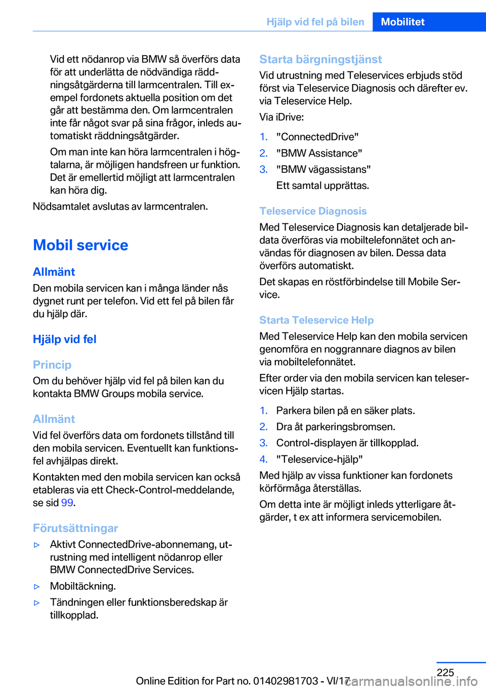 BMW M4 2018  InstruktionsbÖcker (in Swedish) �V�i�d� �e�t�t� �n�