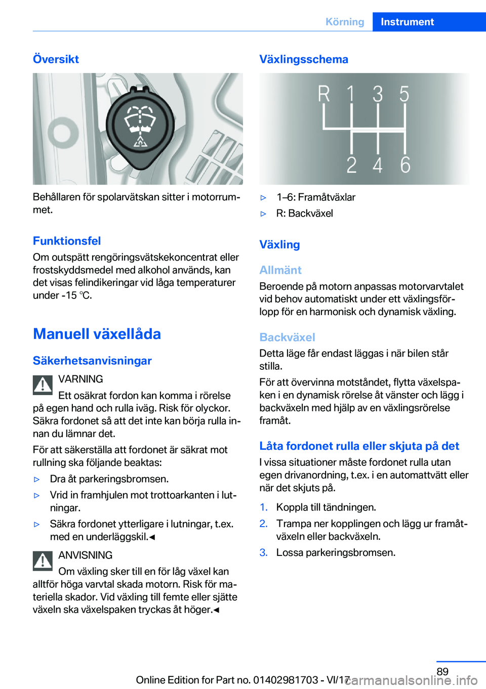 BMW M4 2018  InstruktionsbÖcker (in Swedish) �
