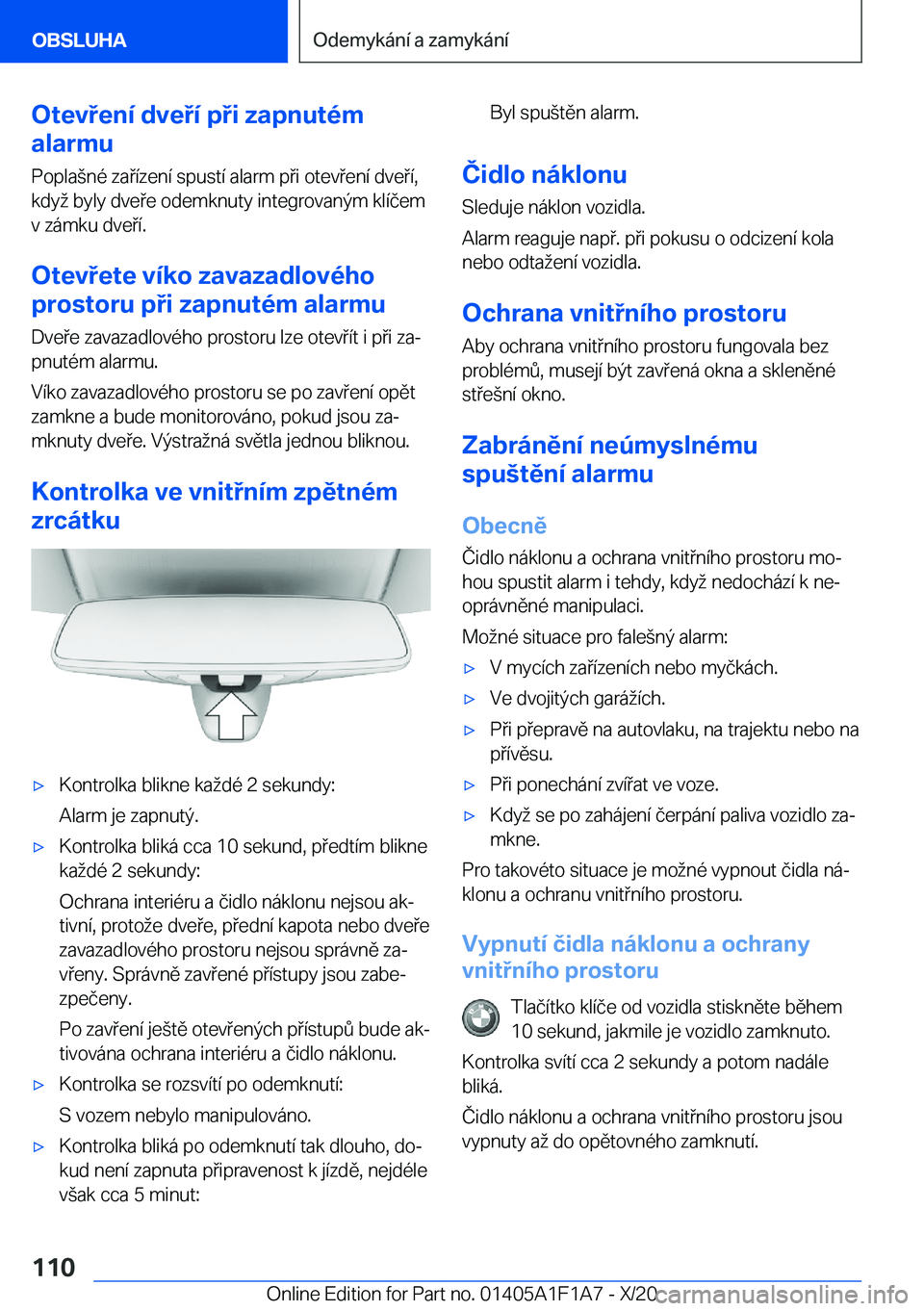 BMW M5 2021  Návod na použití (in Czech) �O�t�e�v�e�n�