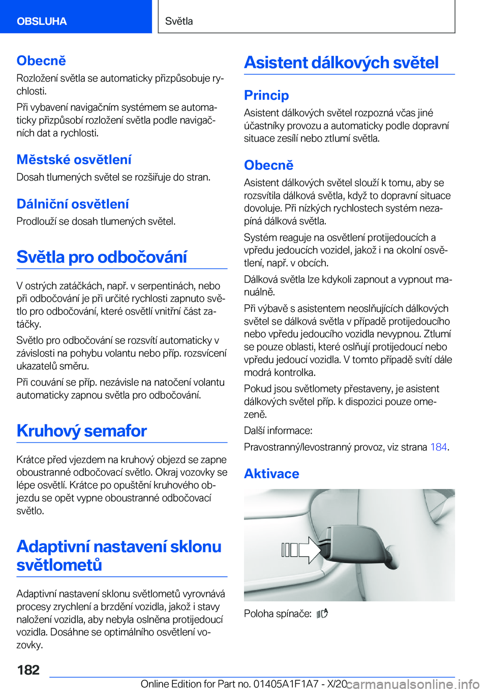 BMW M5 2021  Návod na použití (in Czech) �O�b�e�c�n�ě�R�o�z�l�o�e�n�