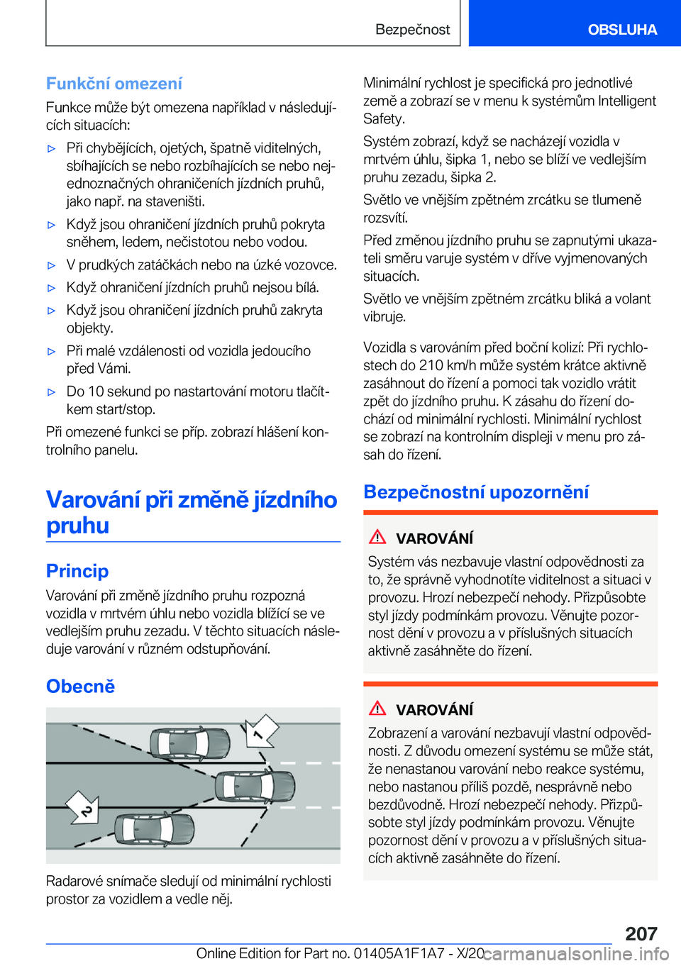 BMW M5 2021  Návod na použití (in Czech) �F�u�n�k�č�n�