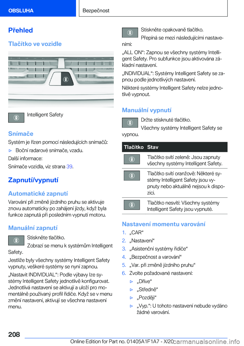 BMW M5 2021  Návod na použití (in Czech) �P�e�h�l�e�d
�T�l�a�č�