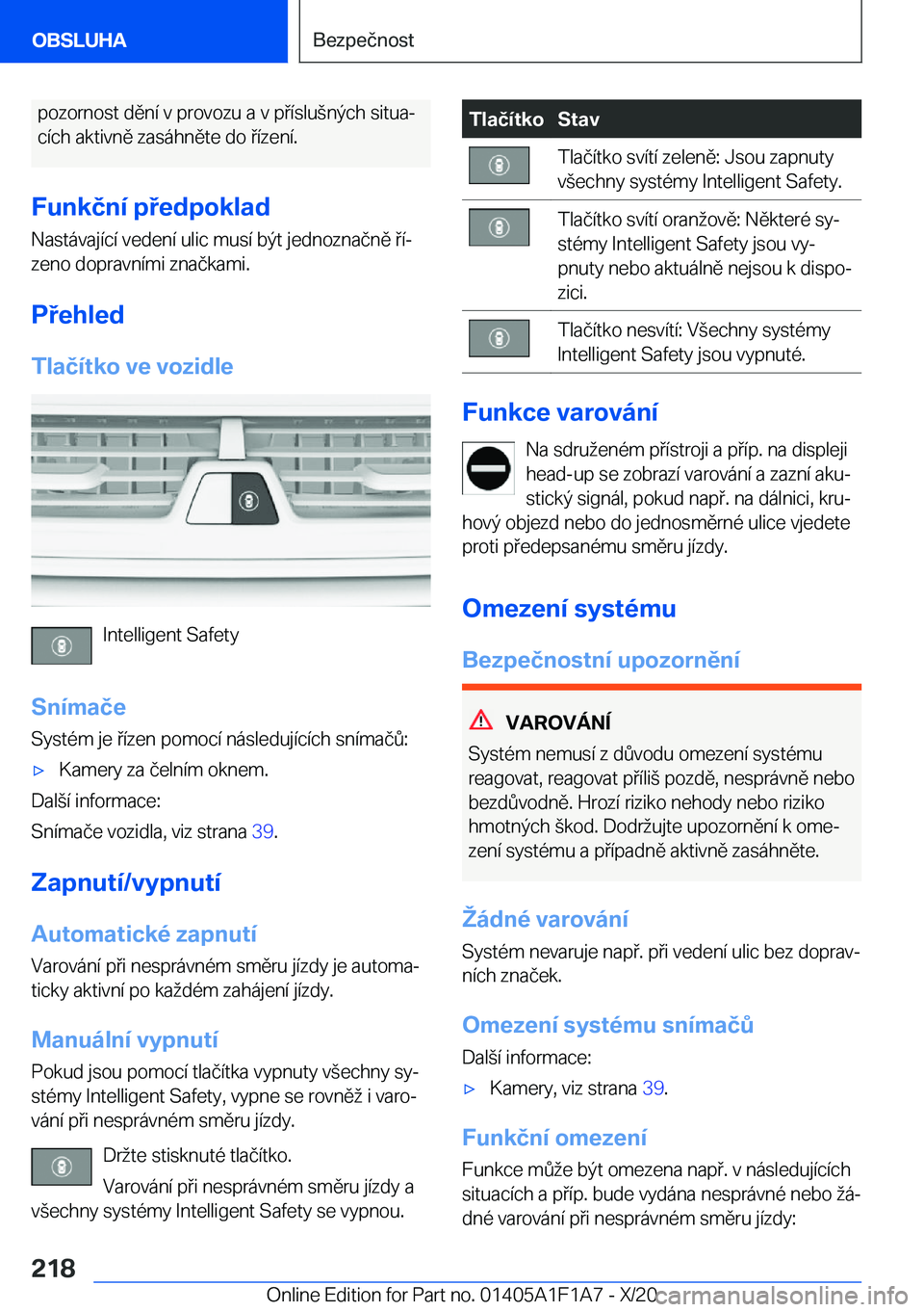 BMW M5 2021  Návod na použití (in Czech) �p�o�z�o�r�n�o�s�t��d�