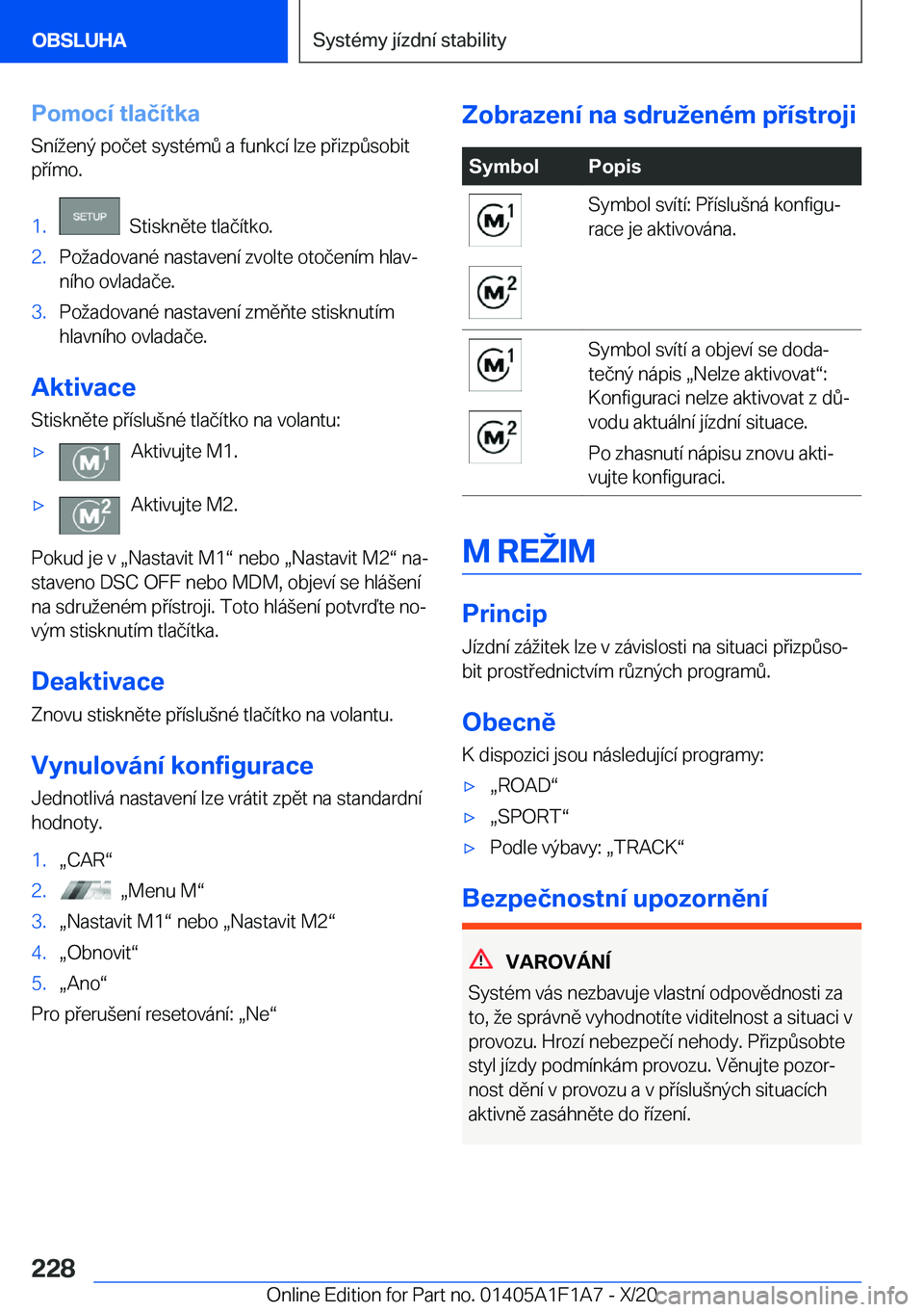 BMW M5 2021  Návod na použití (in Czech) �P�o�m�o�c�