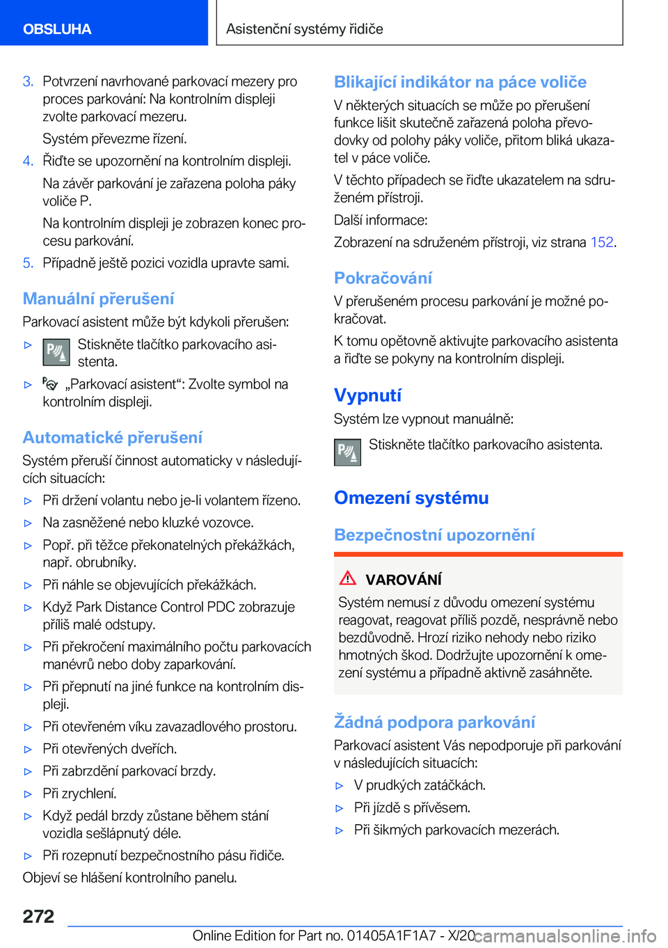 BMW M5 2021  Návod na použití (in Czech) �3�.�P�o�t�v�r�z�e�n�