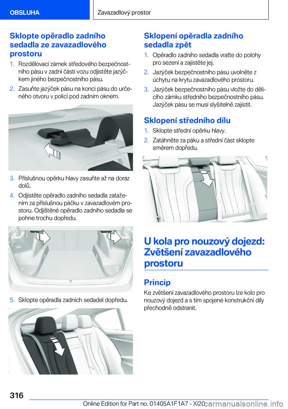 BMW M5 2021  Návod na použití (in Czech) �S�k�l�o�p�t�e��o�p�ě�r�a�d�l�o��z�a�d�n�