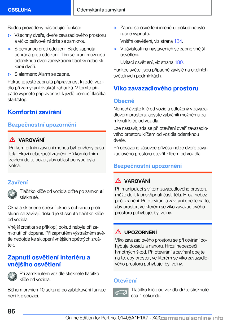 BMW M5 2021  Návod na použití (in Czech) �B�u�d�o�u��p�r�o�v�e�d�e�n�y��n�