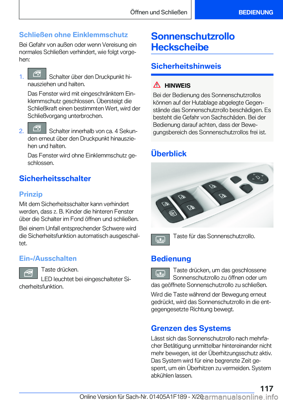 BMW M5 2021  Betriebsanleitungen (in German) �S�c�h�l�i�e�