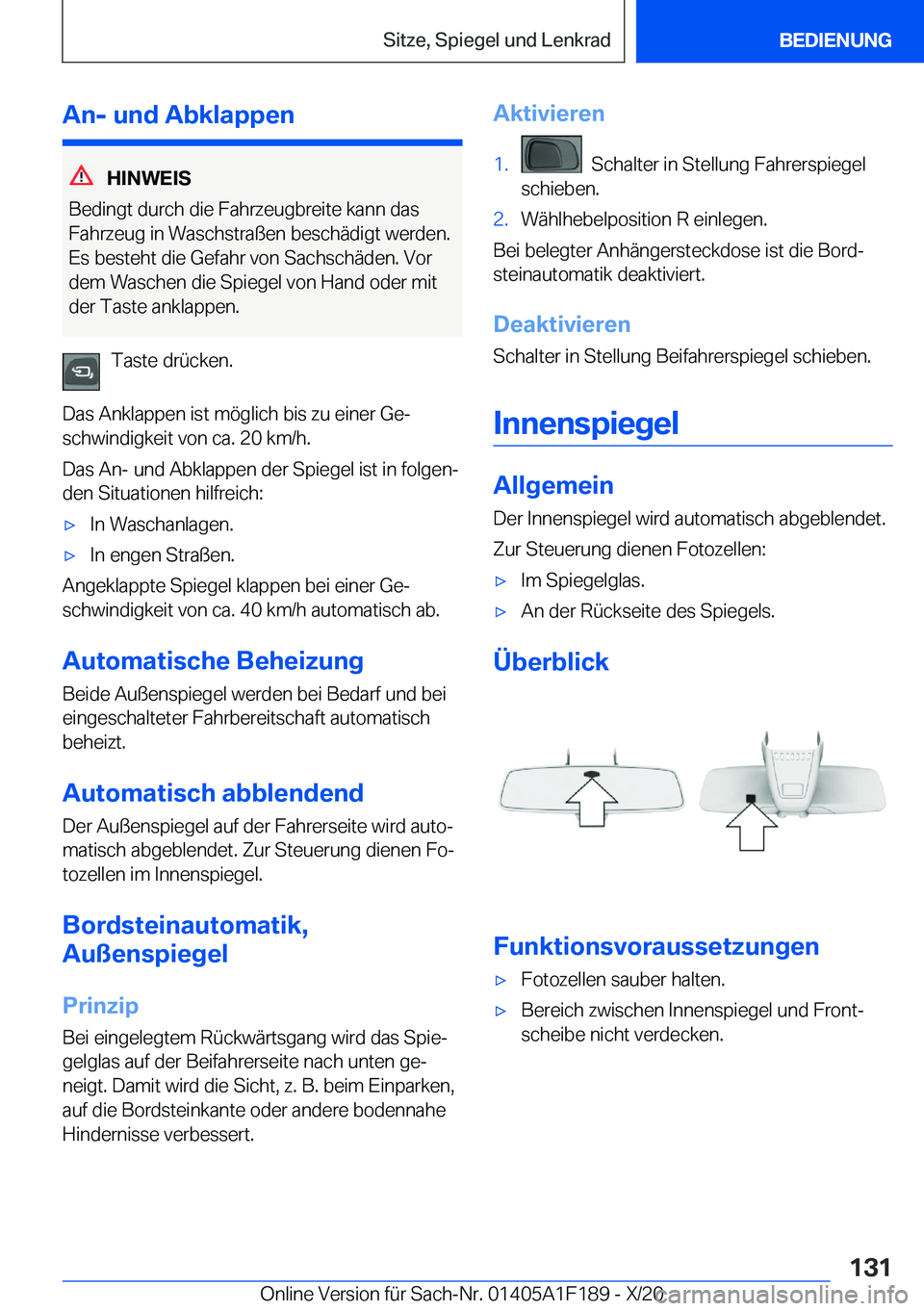 BMW M5 2021  Betriebsanleitungen (in German) �A�n�-��u�n�d��A�b�k�l�a�p�p�e�n
�H�I�N�W�E�I�S
�B�e�d�i�n�g�t��d�u�r�c�h��d�i�e��F�a�h�r�z�e�u�g�b�r�e�i�t�e��k�a�n�n��d�a�s
�F�a�h�r�z�e�u�g��i�n��W�a�s�c�h�s�t�r�a�