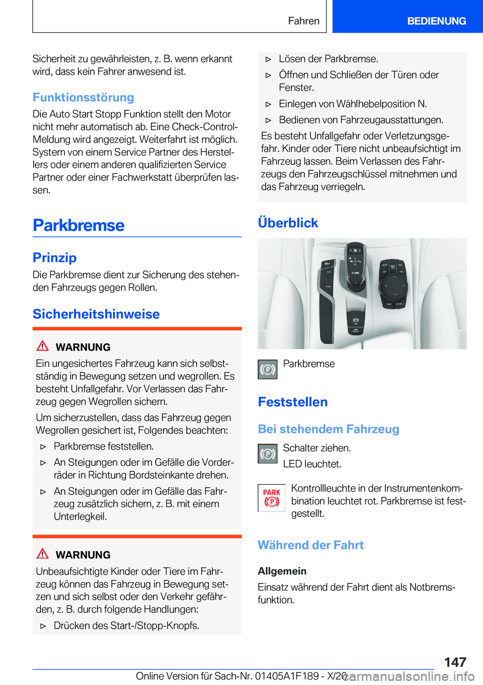 BMW M5 2021  Betriebsanleitungen (in German) �S�i�c�h�e�r�h�e�i�t��z�u��g�e�w�