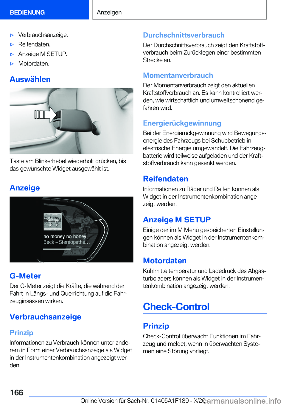BMW M5 2021  Betriebsanleitungen (in German) 'x�V�e�r�b�r�a�u�c�h�s�a�n�z�e�i�g�e�.'x�R�e�i�f�e�n�d�a�t�e�n�.'x�A�n�z�e�i�g�e��M��S�E�T�U�P�.'x�M�o�t�o�r�d�a�t�e�n�.
�A�u�s�w�
