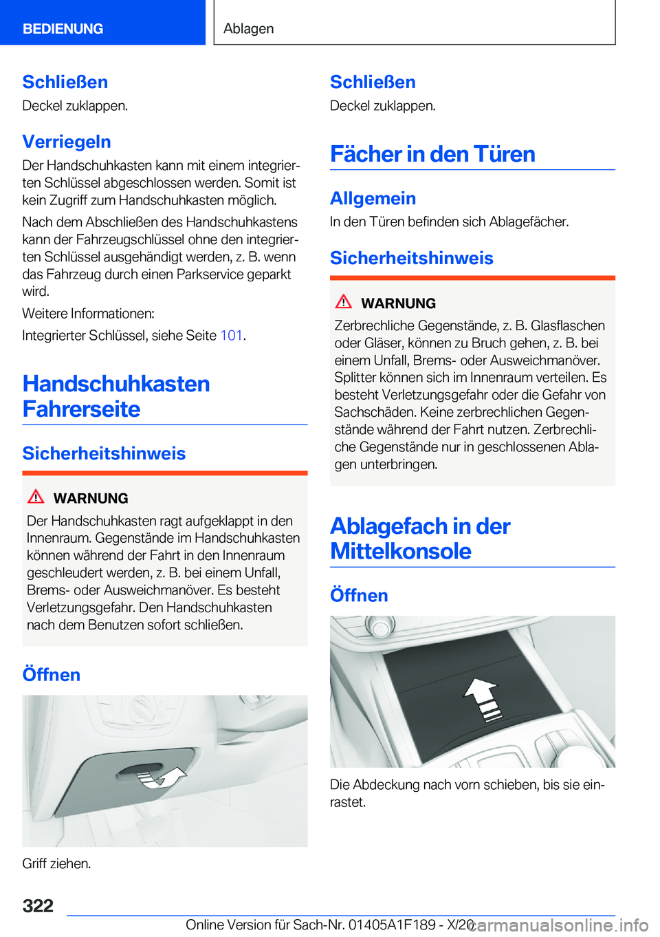 BMW M5 2021  Betriebsanleitungen (in German) �S�c�h�l�i�e�