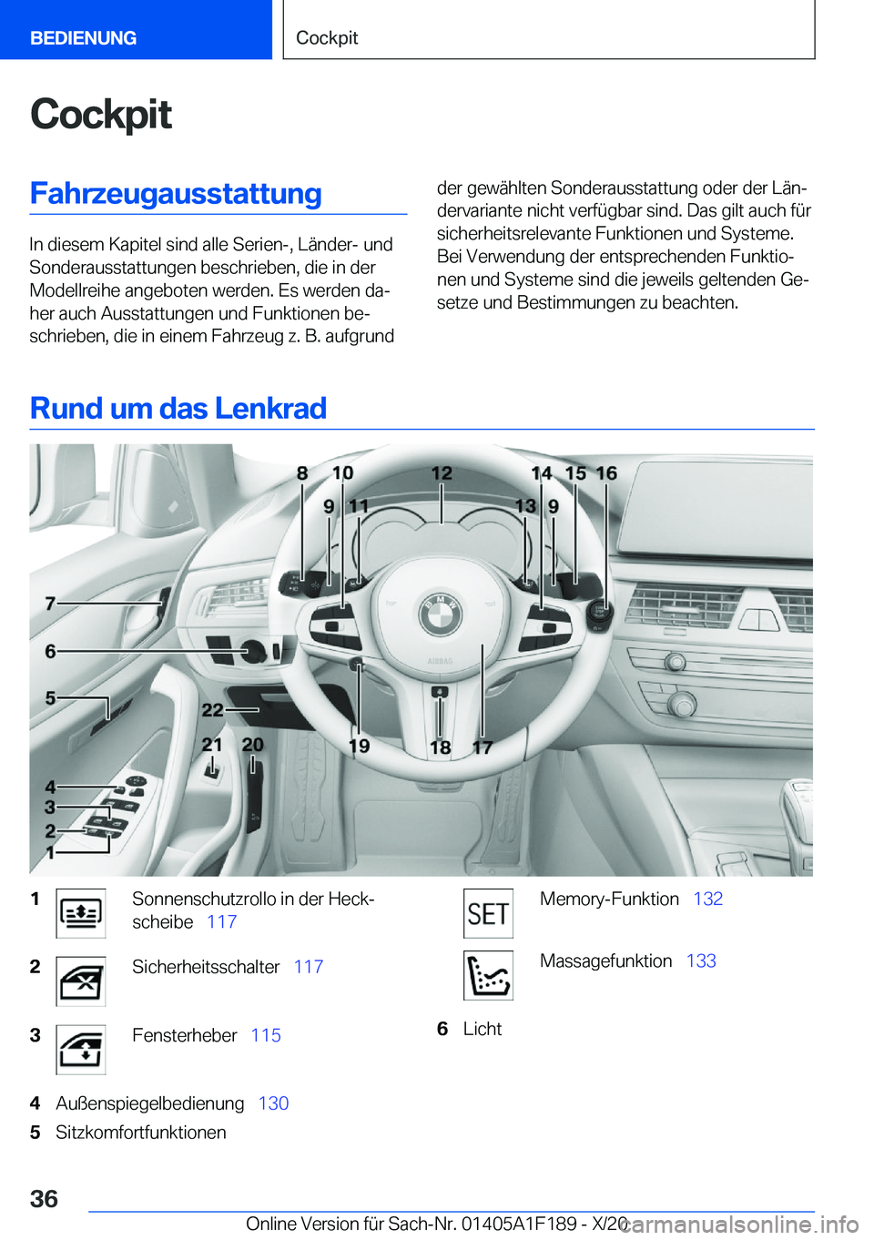 BMW M5 2021  Betriebsanleitungen (in German) �C�o�c�k�p�i�t�F�a�h�r�z�e�u�g�a�u�s�s�t�a�t�t�u�n�g
�I�n��d�i�e�s�e�m��K�a�p�i�t�e�l��s�i�n�d��a�l�l�e��S�e�r�i�e�n�-�,��L�