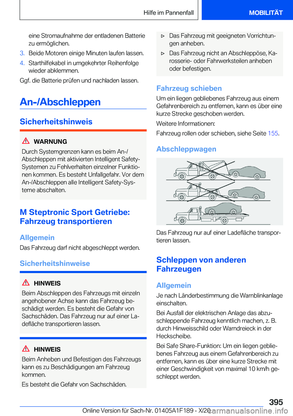 BMW M5 2021  Betriebsanleitungen (in German) �e�i�n�e��S�t�r�o�m�a�u�f�n�a�h�m�e��d�e�r��e�n�t�l�a�d�e�n�e�n��B�a�t�t�e�r�i�e�z�u��e�r�m�