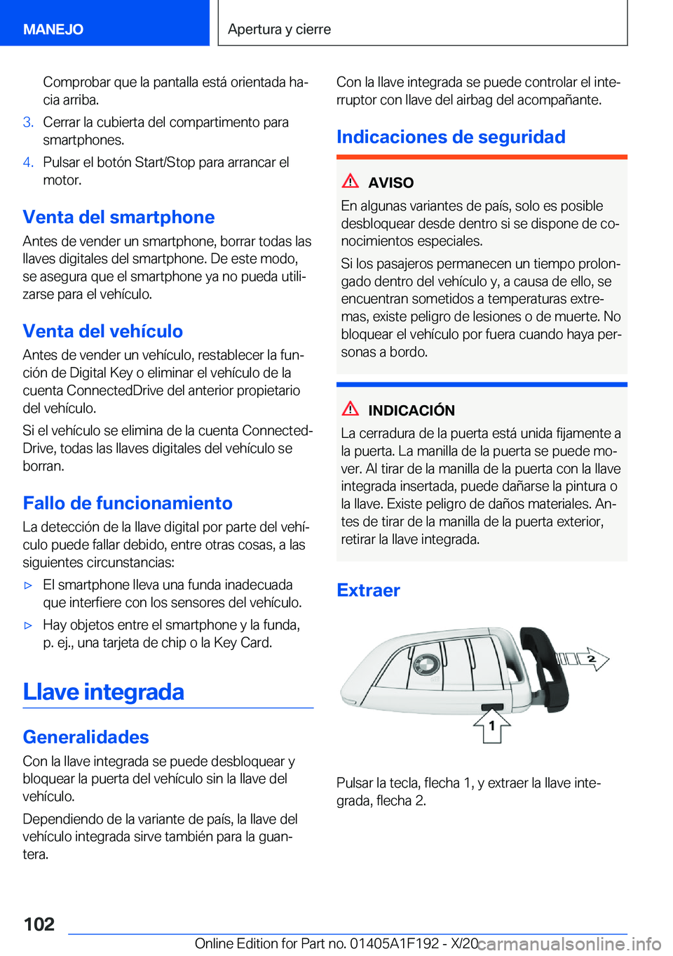 BMW M5 2021  Manuales de Empleo (in Spanish) �C�o�m�p�r�o�b�a�r��q�u�e��l�a��p�a�n�t�a�l�l�a��e�s�t�