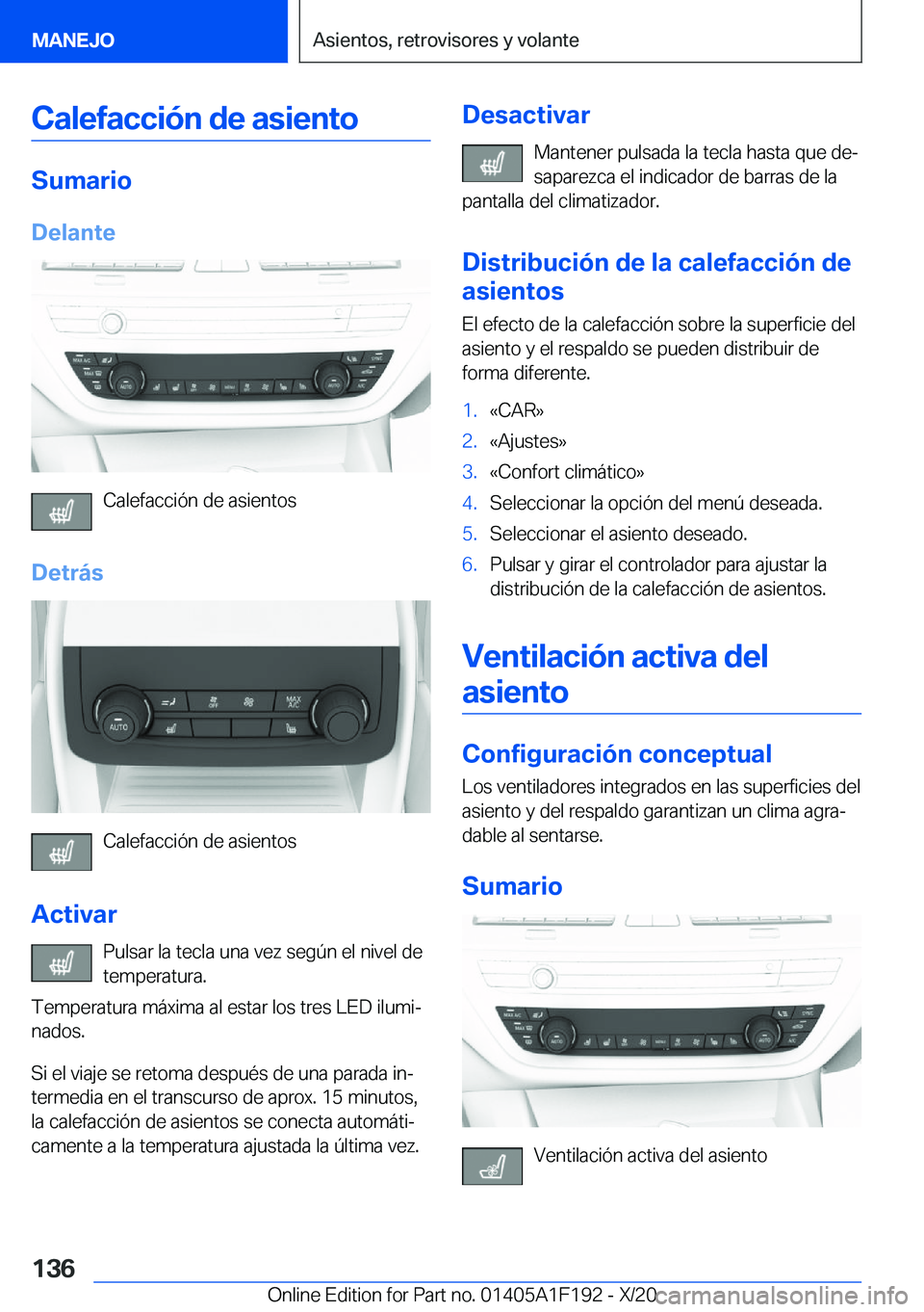 BMW M5 2021  Manuales de Empleo (in Spanish) �C�a�l�e�f�a�c�c�i�