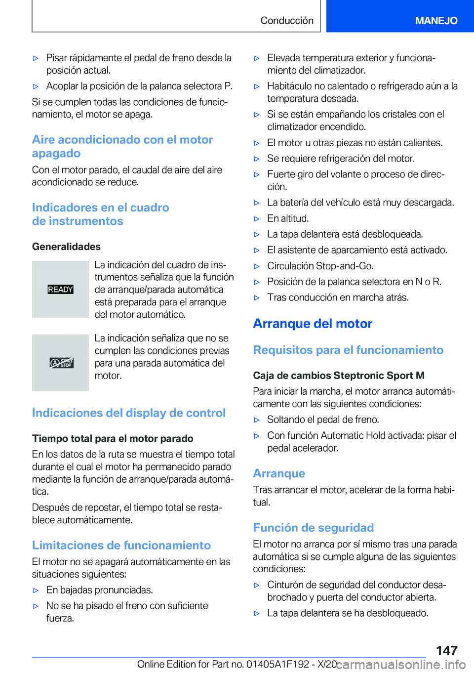 BMW M5 2021  Manuales de Empleo (in Spanish) x�P�i�s�a�r��r�