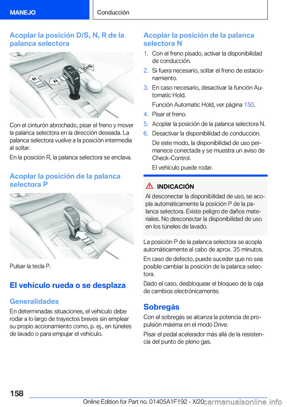 BMW M5 2021  Manuales de Empleo (in Spanish) �A�c�o�p�l�a�r��l�a��p�o�s�i�c�i�