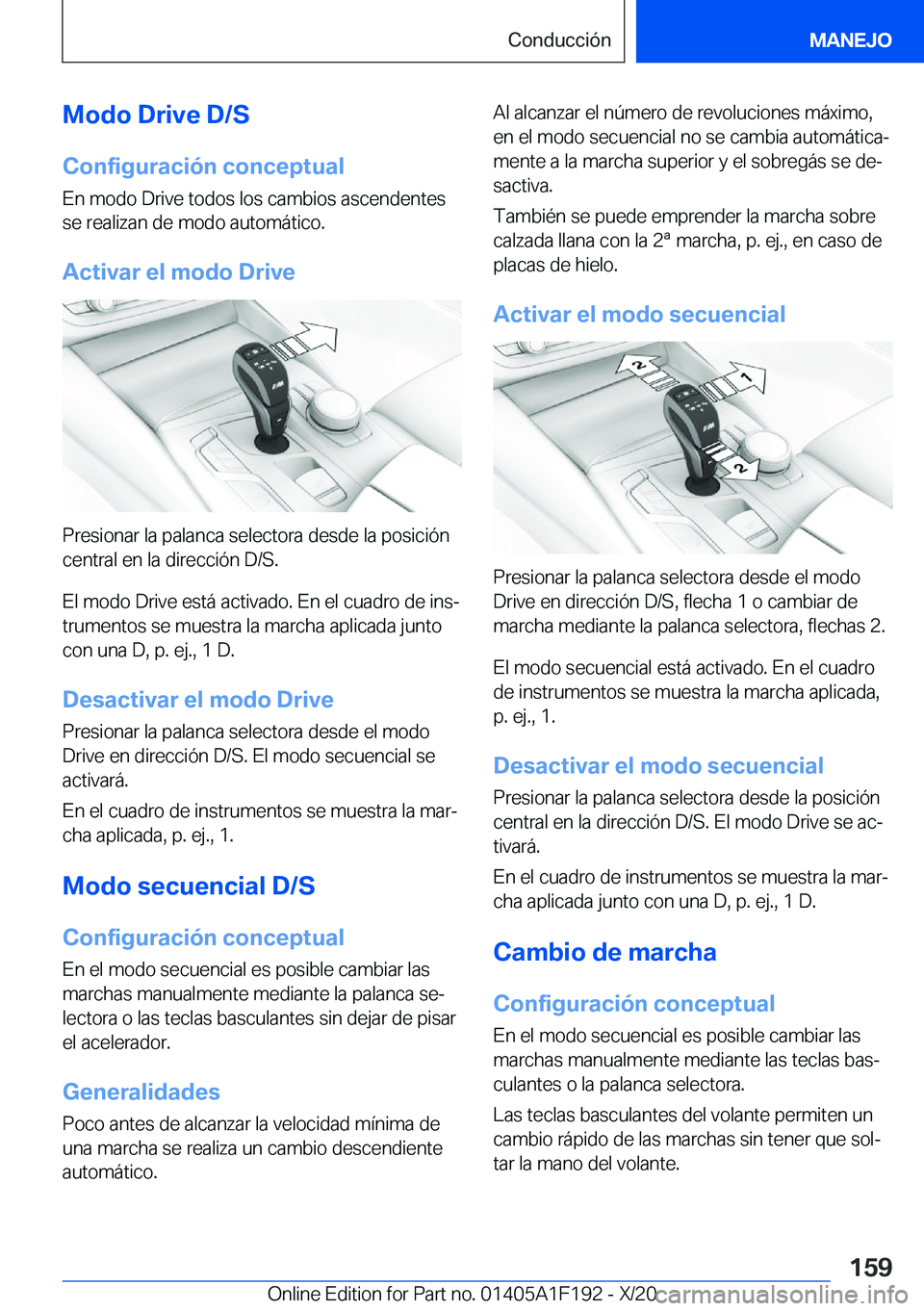 BMW M5 2021  Manuales de Empleo (in Spanish) �M�o�d�o��D�r�i�v�e��D�/�S
�C�o�n�f�i�g�u�r�a�c�i�