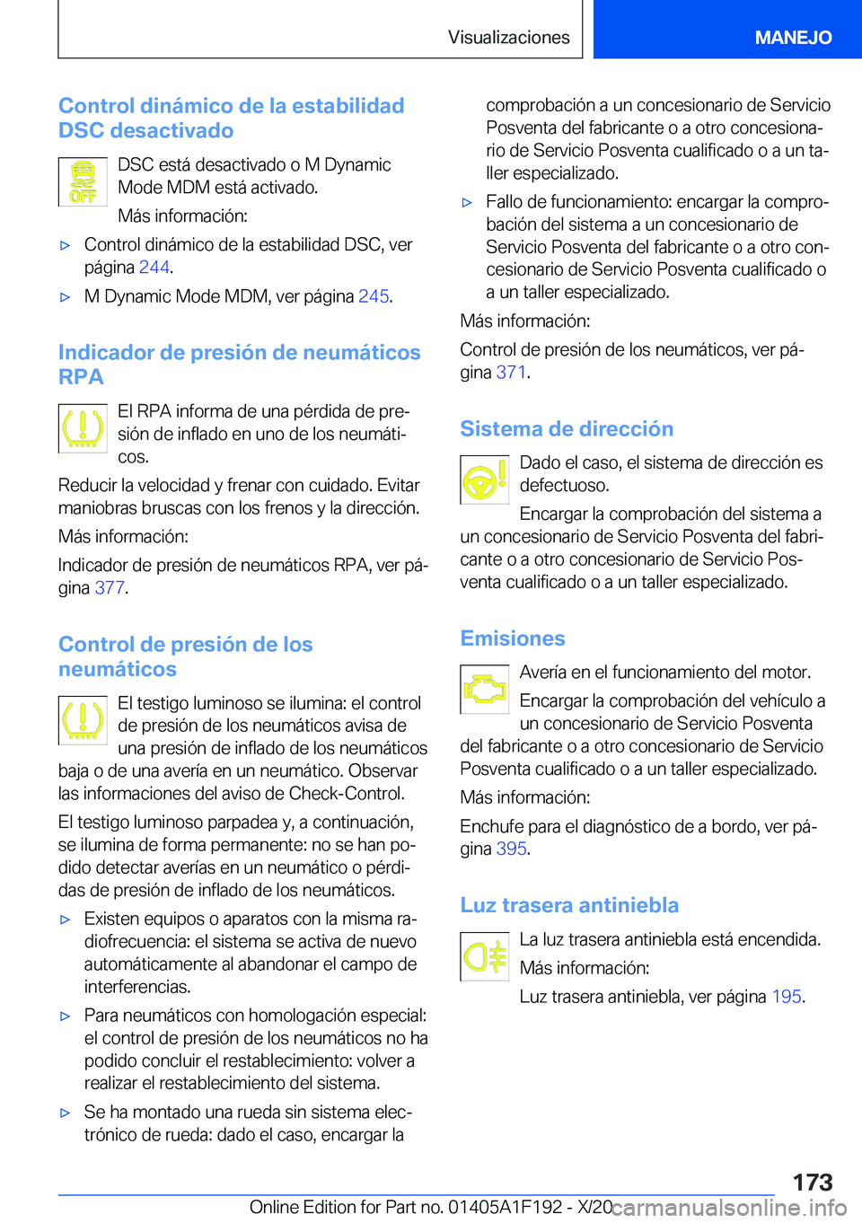 BMW M5 2021  Manuales de Empleo (in Spanish) �C�o�n�t�r�o�l��d�i�n�